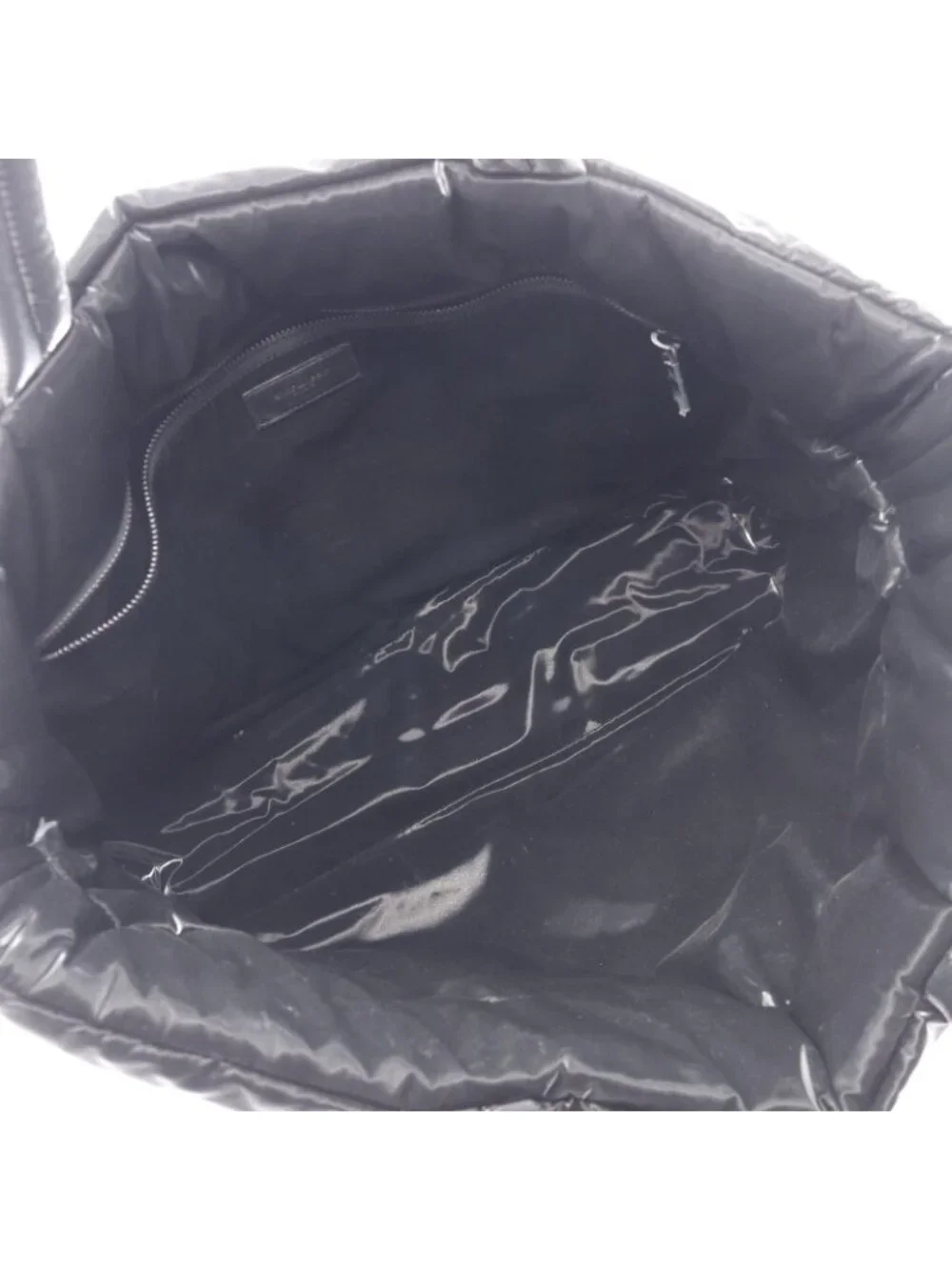 Saint Laurent Paris Tote Bag Wide Puffer Black Nylon
